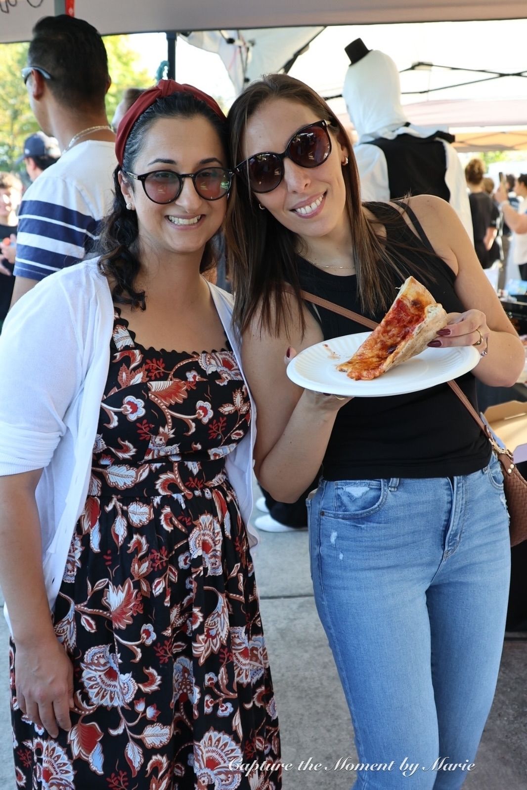 Attendees at the food tent during the 2025 Finals Celebration.