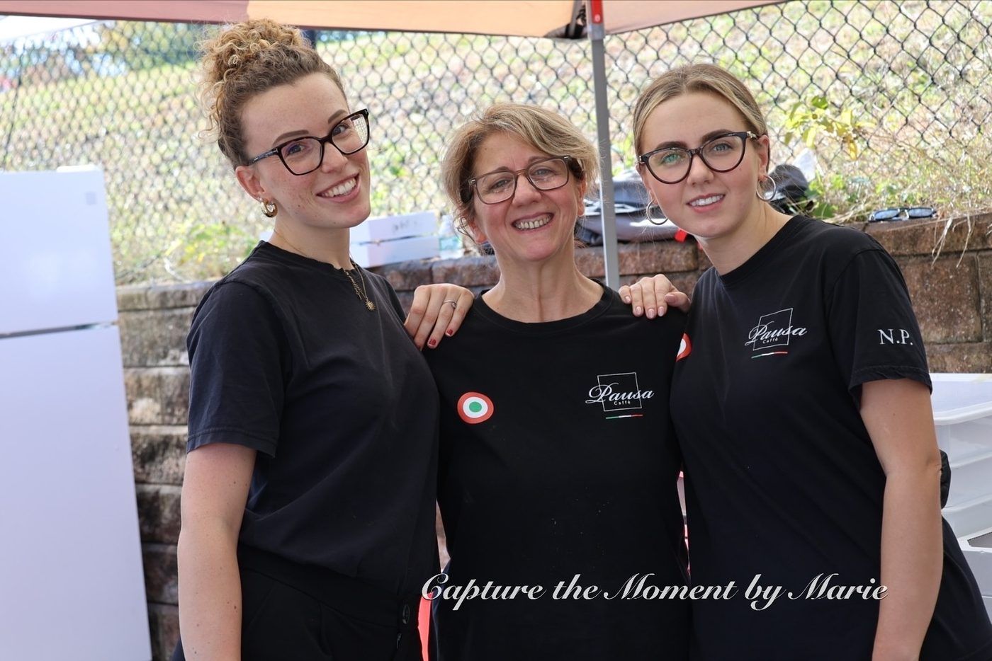 The Pausa Caffe team, which donated free pastries and coffee at the 30th Anniversary Finals Celebration
