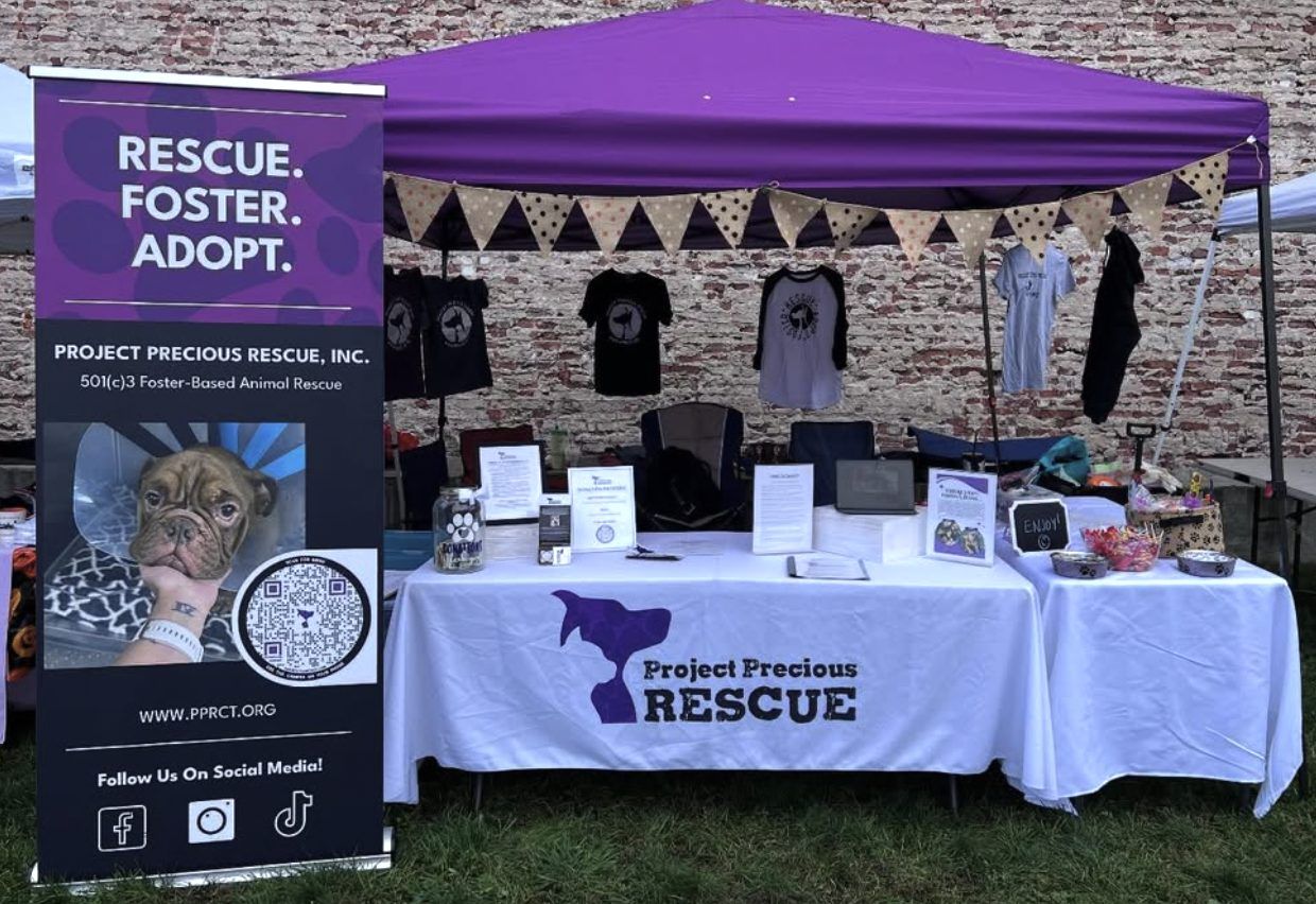 The Project Precious Rescue adoption booth at the 30th Anniversary Finals Celebration
